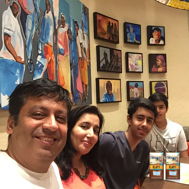 Avik and Ishir Wadhwa with family