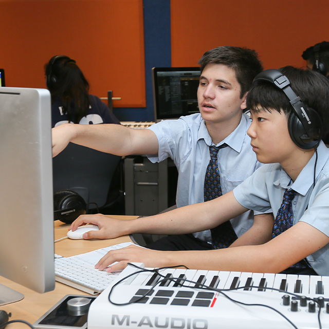 MYP Students in a Music Theory lesson
